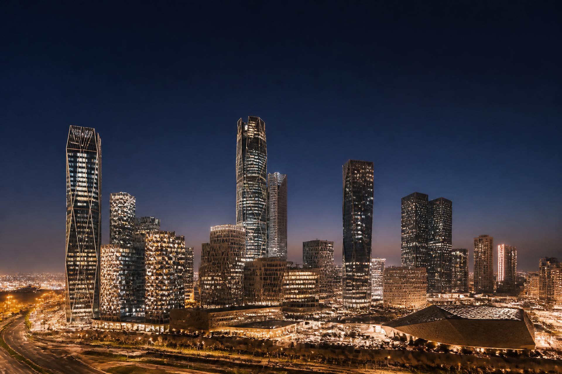 Riyadh skyline at dusk